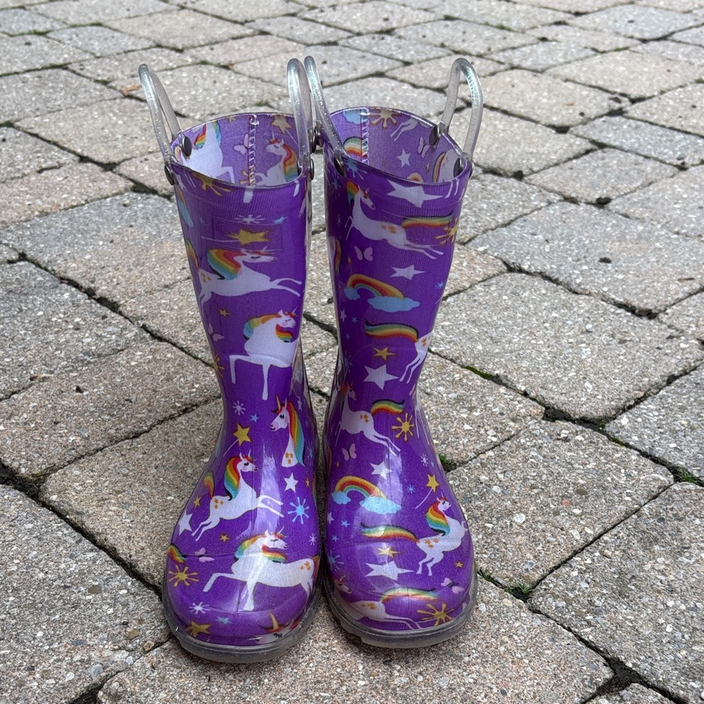 Light Up Unicorn Rain Boots